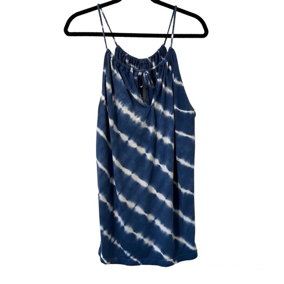 Chaps Blue & White Flowy Tank Top - Picture 2 of 5